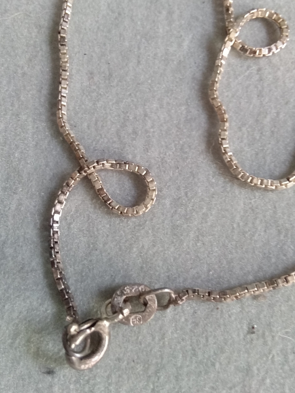Sterling Silver 925 Palm Tree Pendant Box Chain Necklace Tropical Beach Jewelry